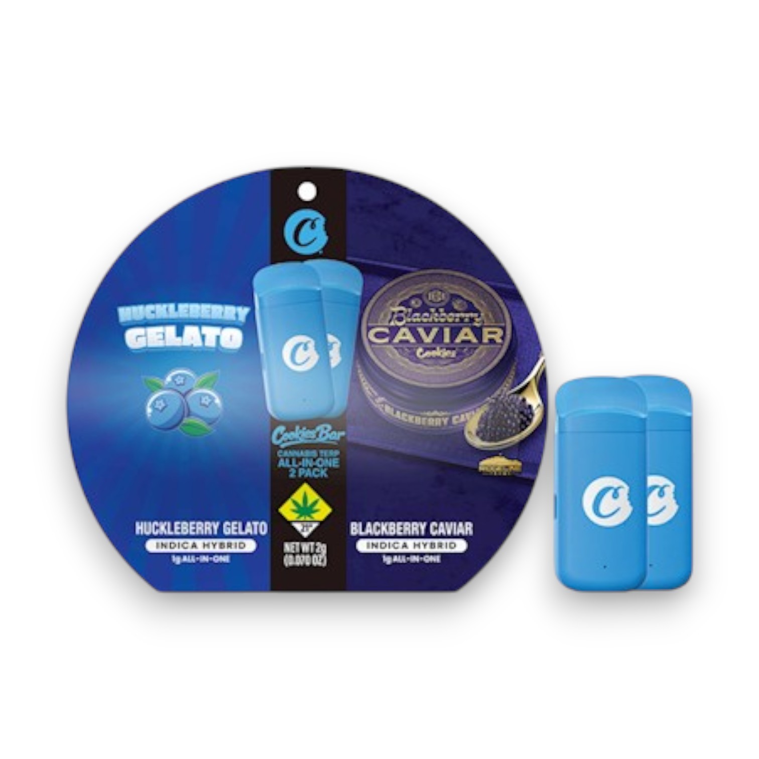 Huckleberry Gelato x Blackberry Caviar - Cookies - Bar - All-In-One 2 Pack - 2g