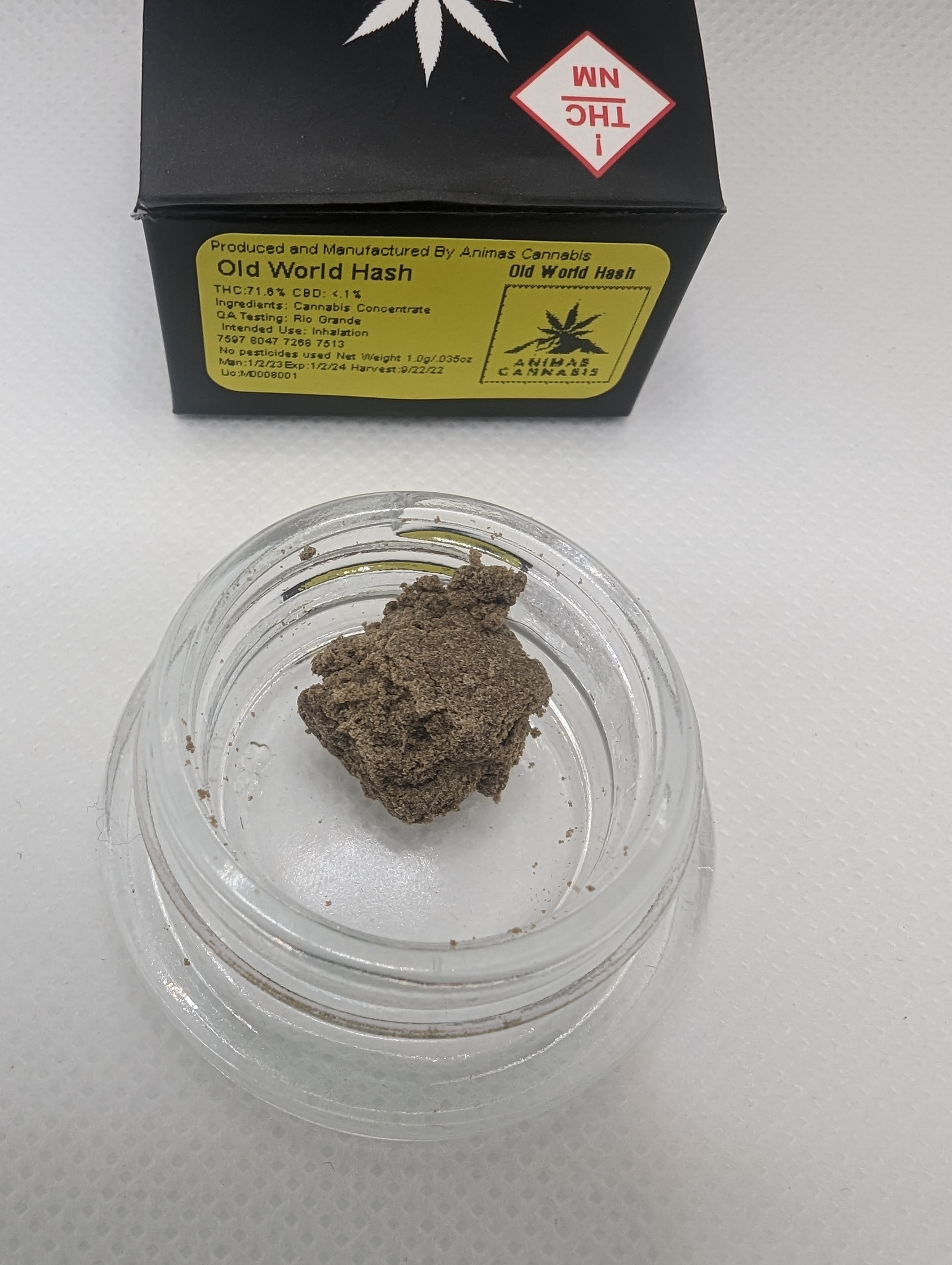 Animas - Old World Hash - 90s Sensi Star - 1G