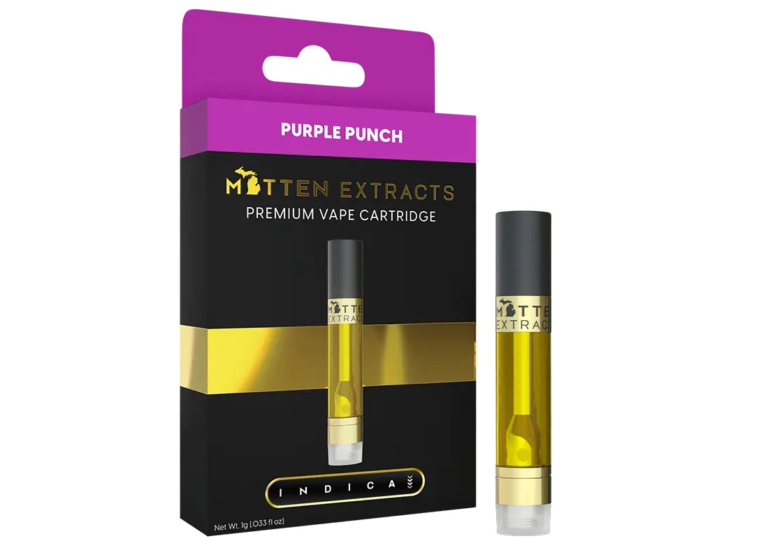 Mitten Extracts - Cartridge 1g - Purple Punch - Indica