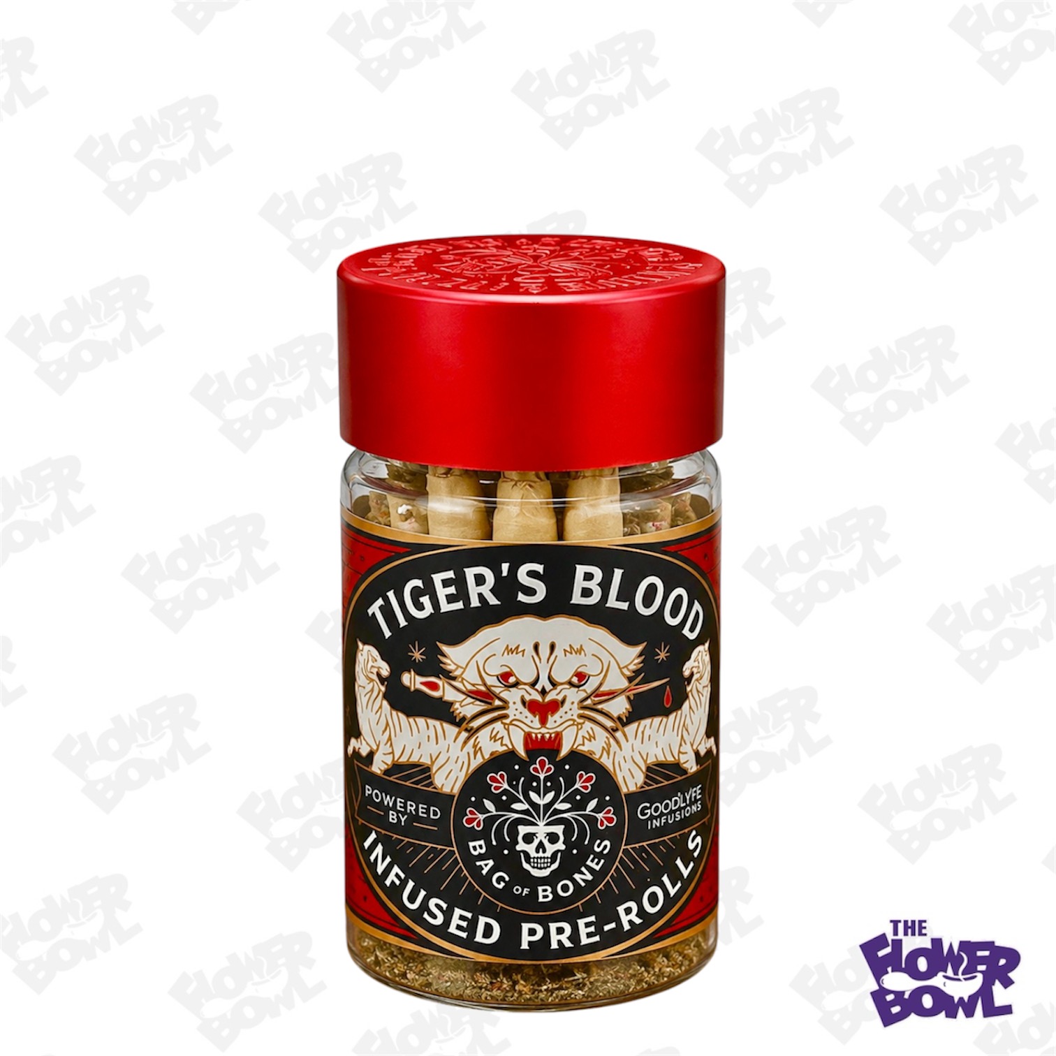 Bag Of Bones: Tiger's Blood Infused 5 Pack Prerolls (I-H)