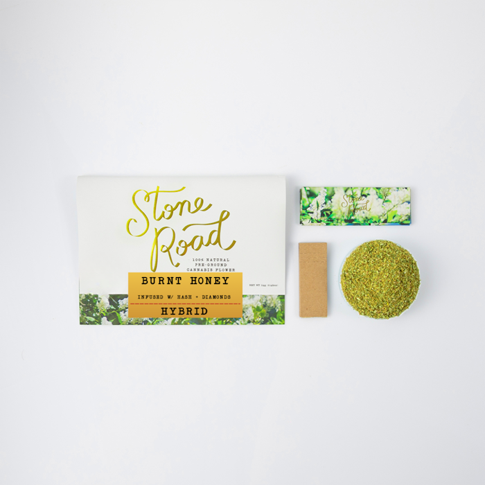 Stone Road | Hash & Diamond Infused Ground Flower | Burnt Honey | 14g