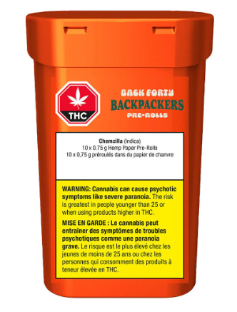 Back Forty - Backpackers Chemzilla Pre-Rolls - Indica - 10x0.75g