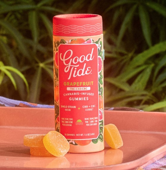 Good Tide Grapefruit Solventless Hash Rosin Gummies (10 X 10:10:10mg)
