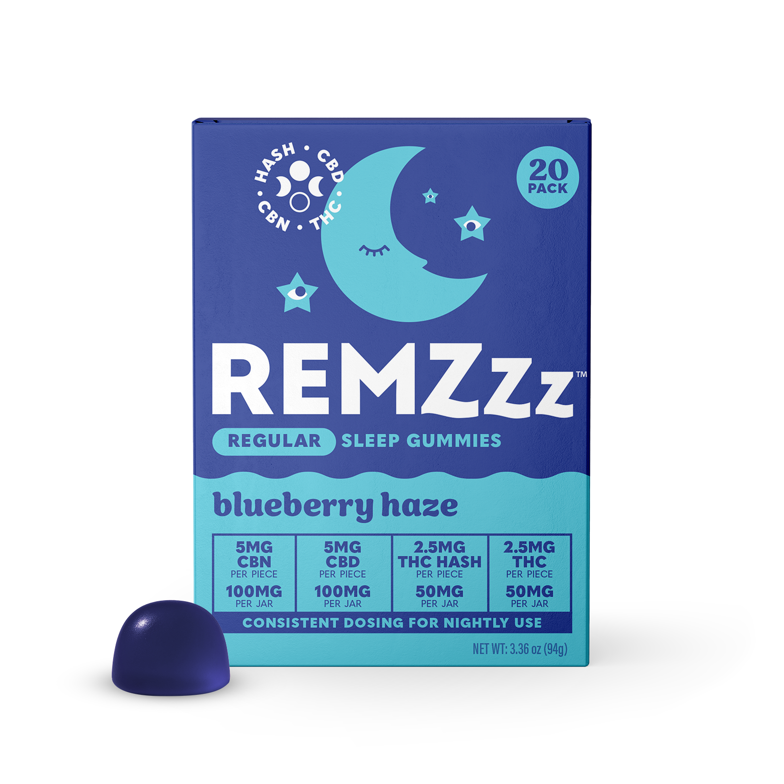 Gummies 20pk 5mg Thc Blueberry