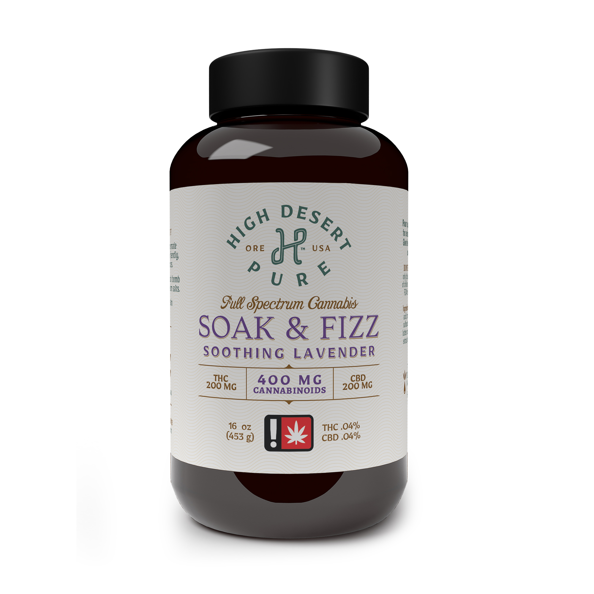 Bath Salt | Soak + Fizz | 1:1:1 White Lavender | 16oz