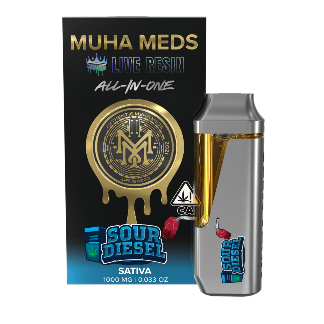 MuhaMeds - 1G Live Resin Disposable - Sour Diesel