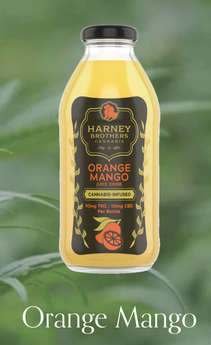 Harney Brothers | Beverage | Orange Mango Bottle 1:1 CBD:THC | 10mg