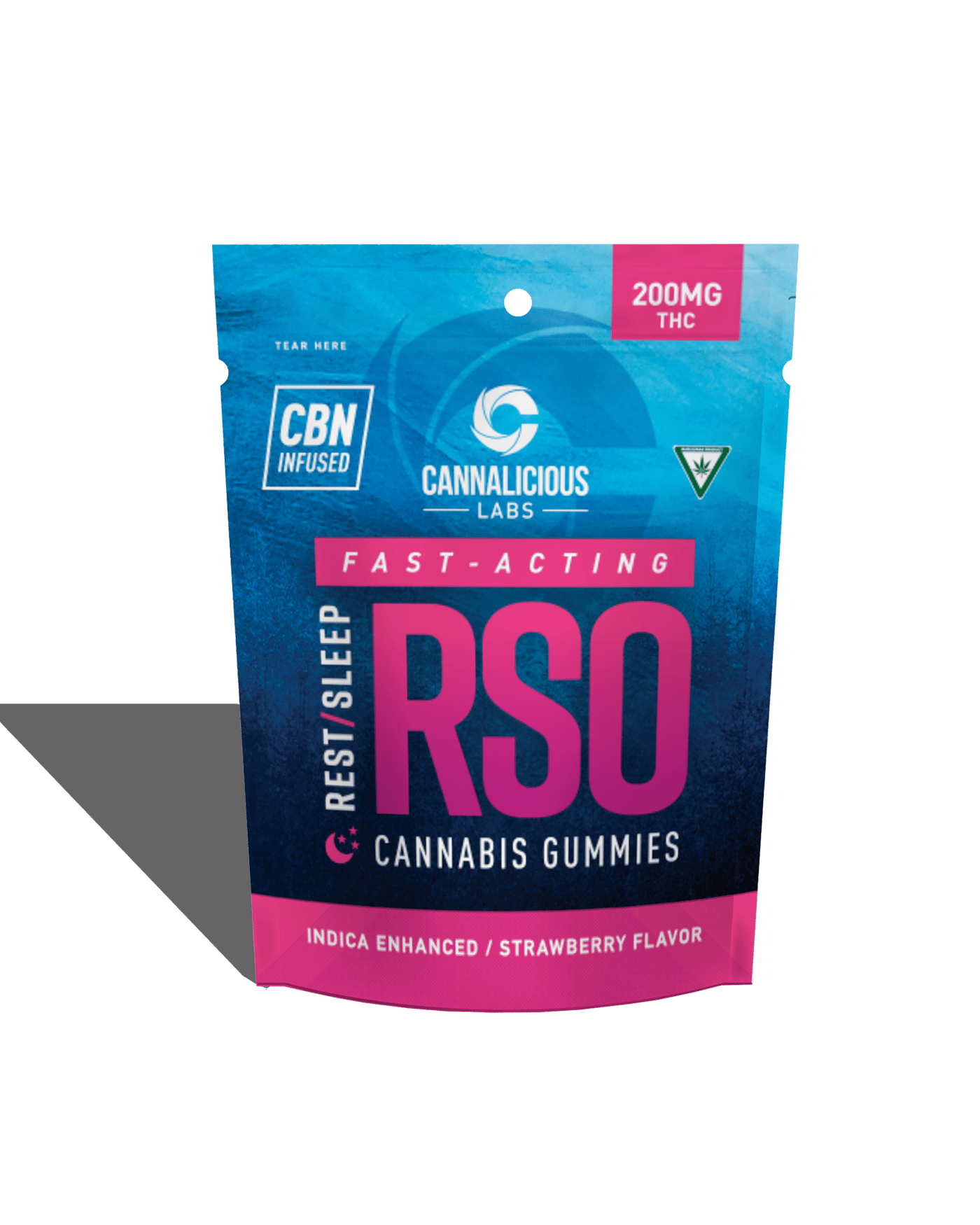Rest/Sleep Strawberry RSO Gummies | 200mg