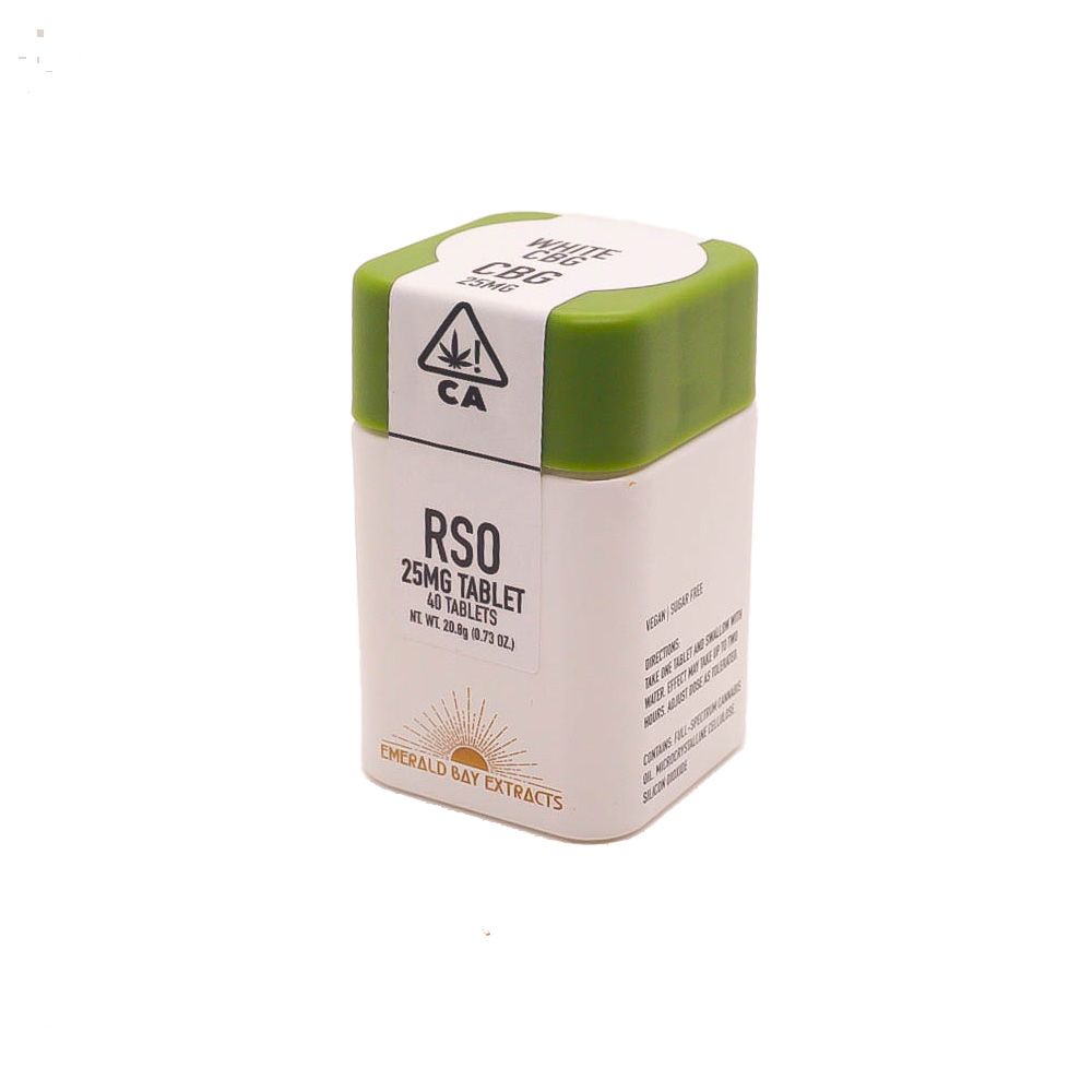 White CBG 25mg RSO Tablets 40-pack |1000mg
