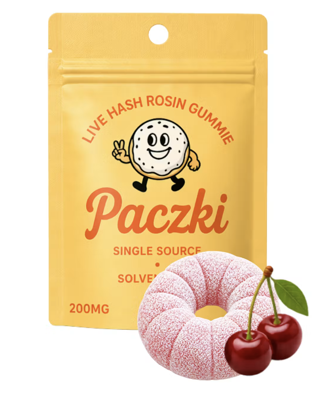 Paczki | Sour Cherry | 200mg Single Rosin Gummy