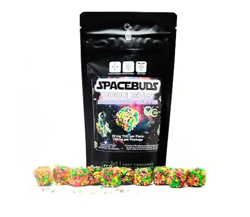 Spacebuds | Blueberry Muffin | Live Rosin Edibles | 10ct | 100mg