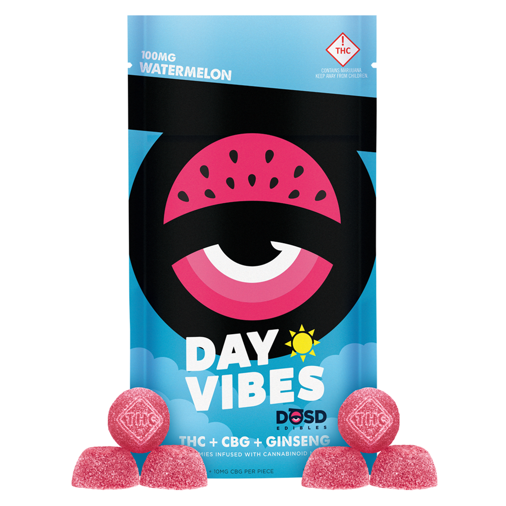 DAY VIBES Watermelon CBG Nano Bites + Ginseng | 100mg