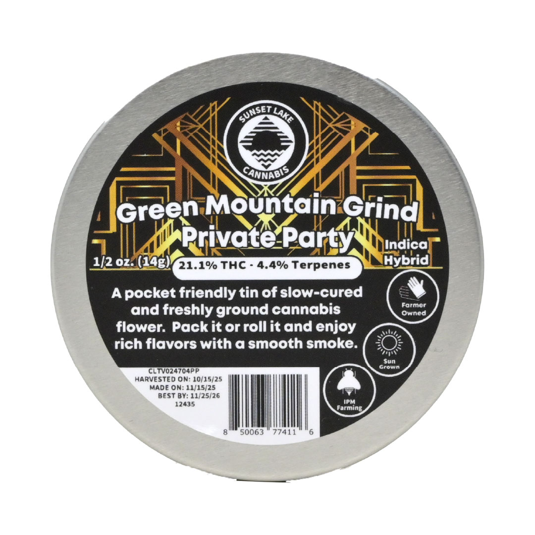 Sunset Lake | Green Mountain Grind | Private Party Pre-Ground Flower