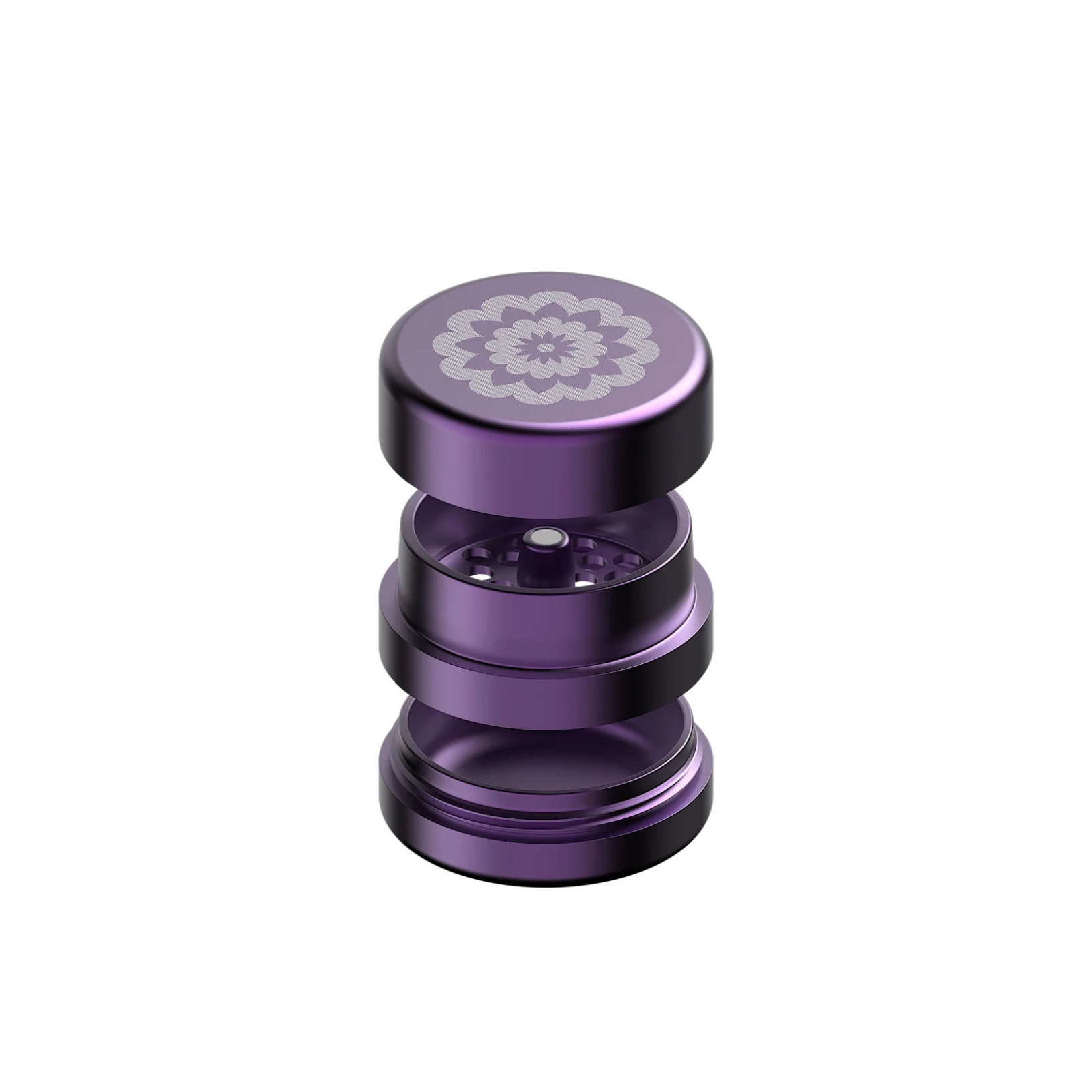 Flower Mill - 2" Next Gen Standard Aluminum Grinder - Purple