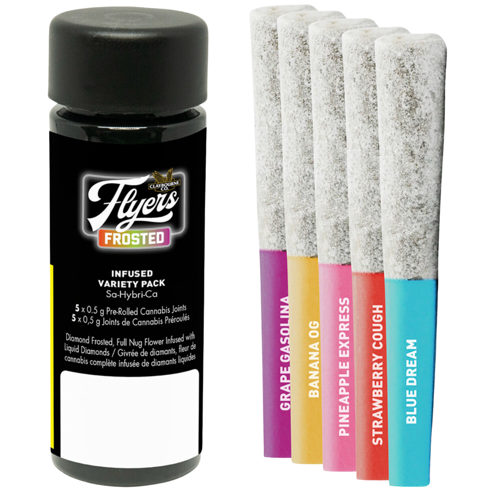 Flyers Frosted Infused Variety Pack Pre-Rolls | 5x0.5g💎🔥
