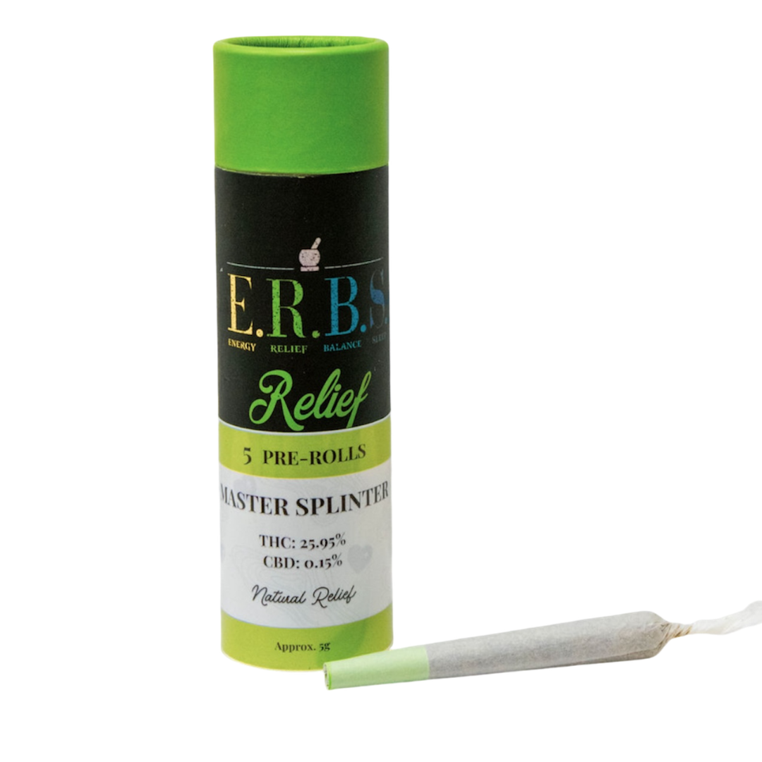 E.R.B.S. Relief (5G) 5Pack 1g Pre-Roll Master Splinter