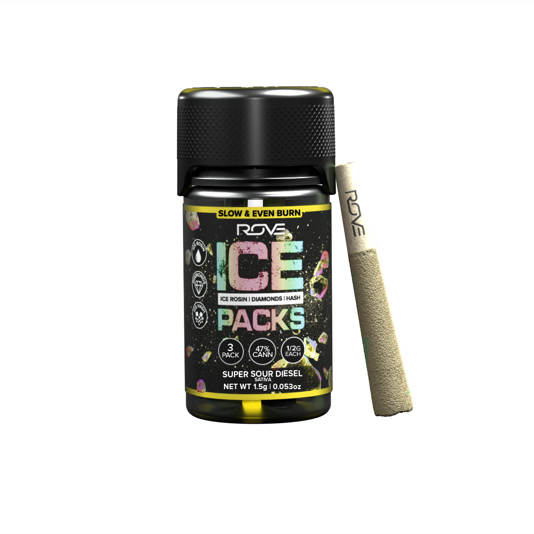 Super Sour Diesel | Infused Ice Packs (Rosin, Hash, and Diamonds) | 3x 0.5g