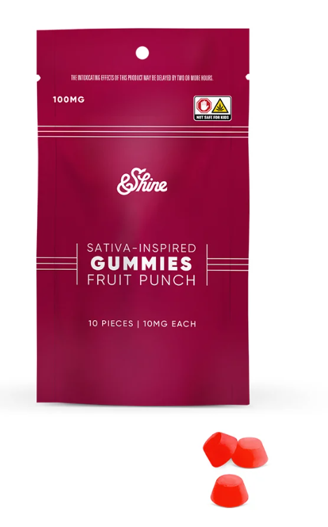 &Shine Fruit Punch Bites 10pk/100mg