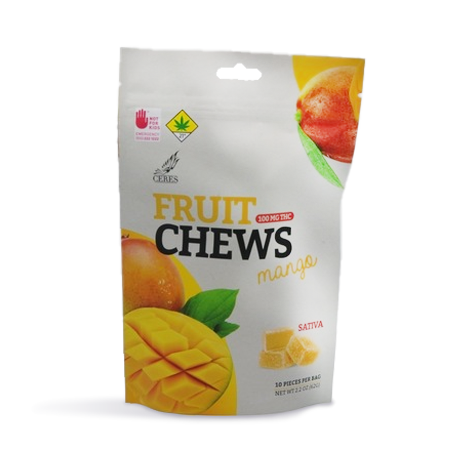 Mango Sativa Fruit Chews 10-Pack | 100mg