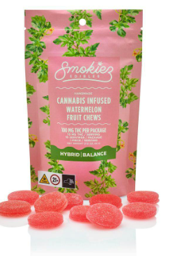 Smokiez Sweet Watermelon Hybrid Fruit Chews 100mg