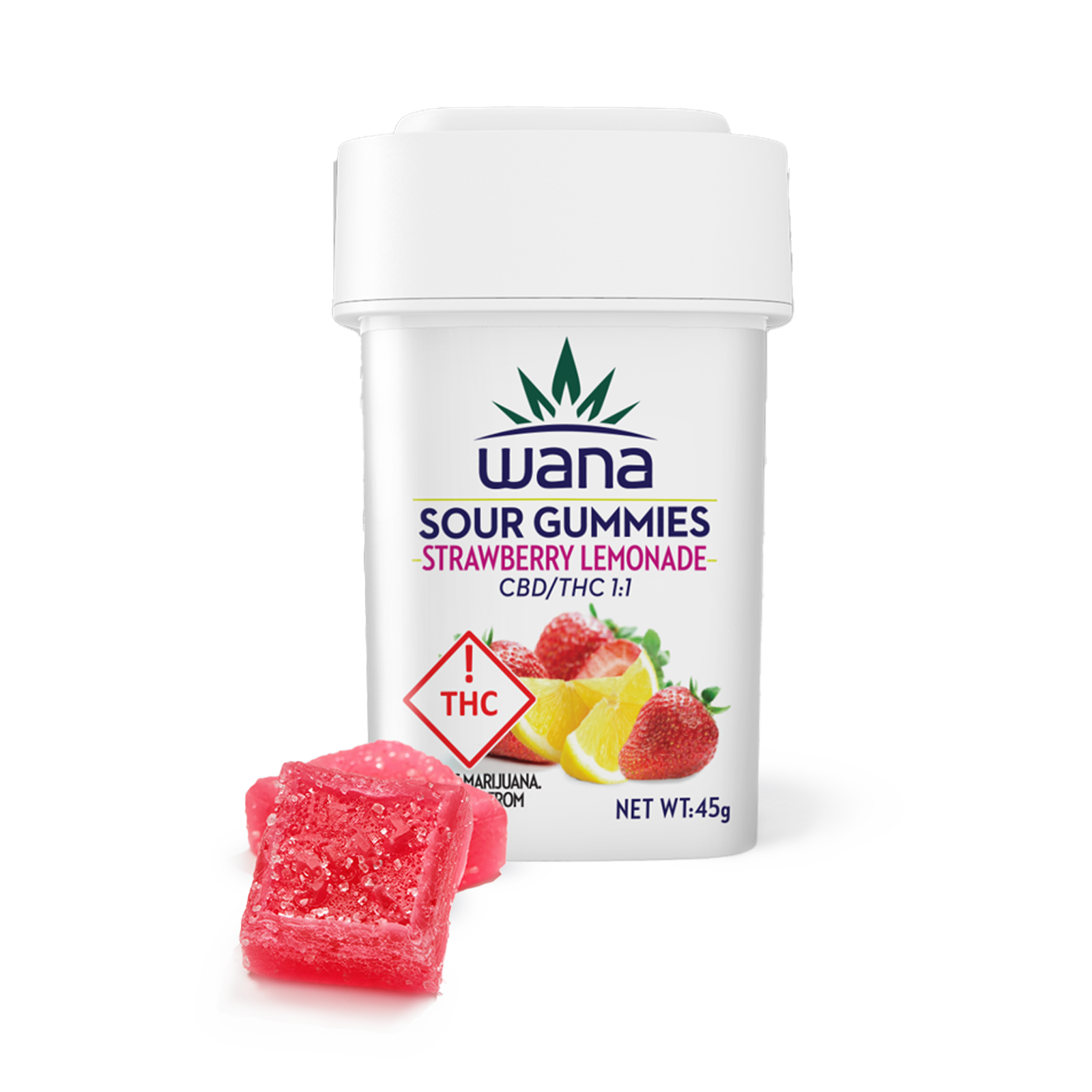 1:1 Sour Strawberry Lemonade Gummies 10-pack | 100mg