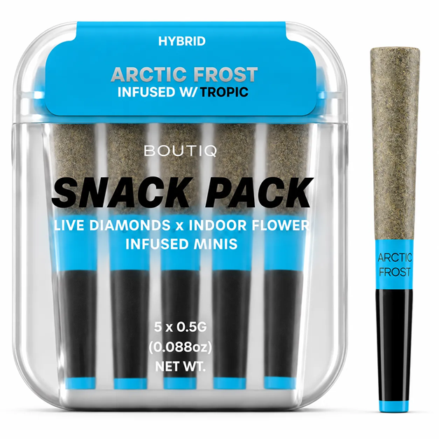 Boutiq Snack Pack | Arctic Frost x Tropic | 5PK Diamond Infused Pre-Rolls 2.5G