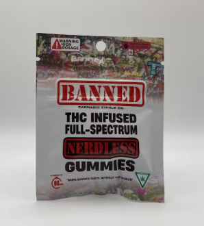 BANNED CO Green Apple Nerdless Single Gummy 200mg