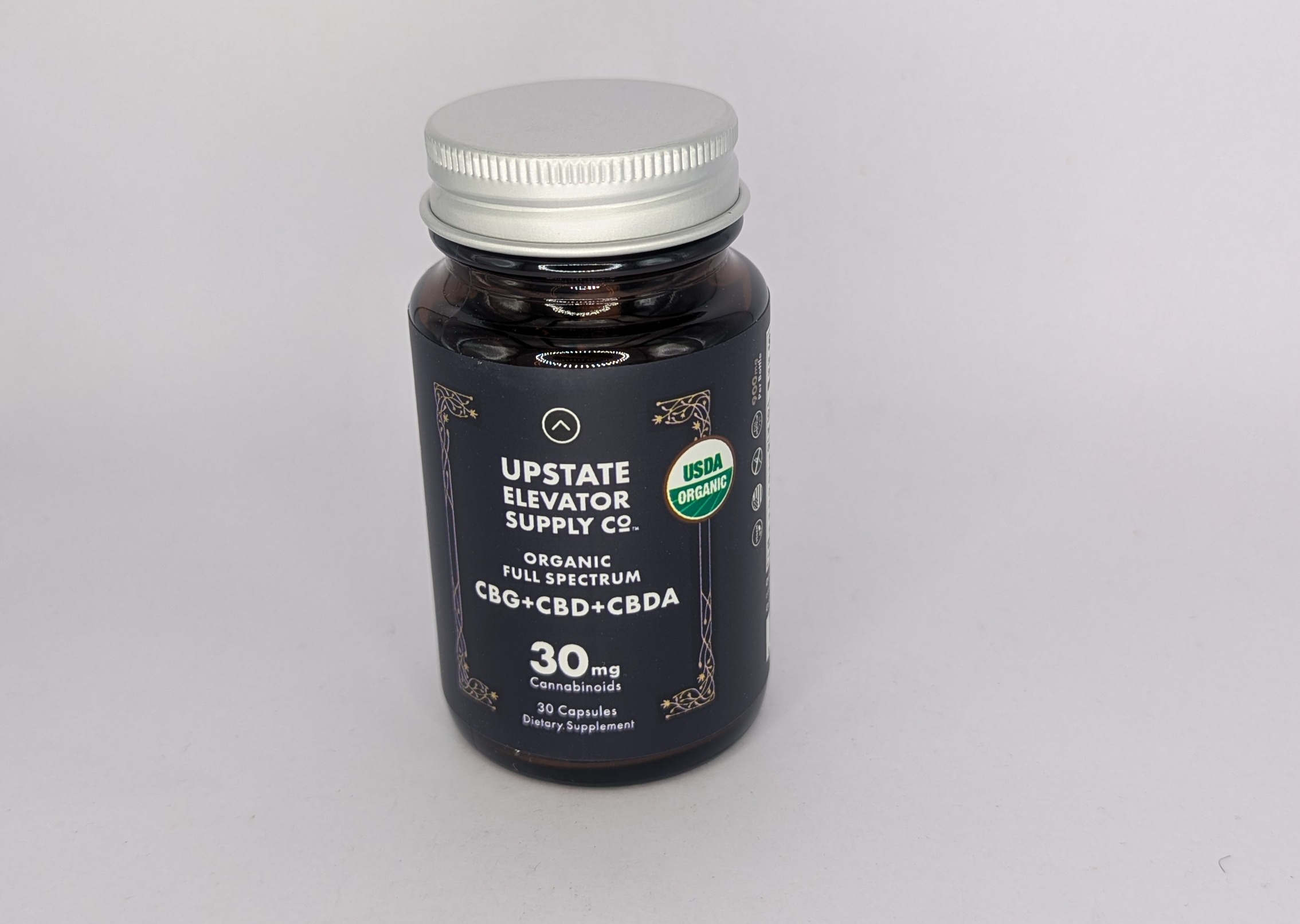 Upstate Elevator 30mg Organic Full Spectrum CBG + CBD + CBDA Capsules