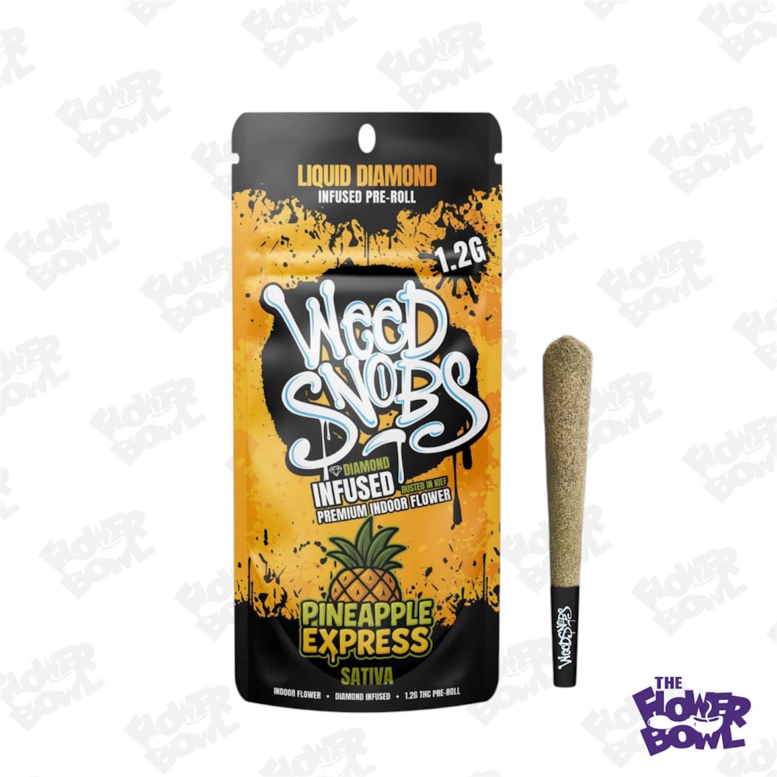 Weed Snobs: Pineapple Express 1.2g Liquid Diamonds Infused Prerolls (S)