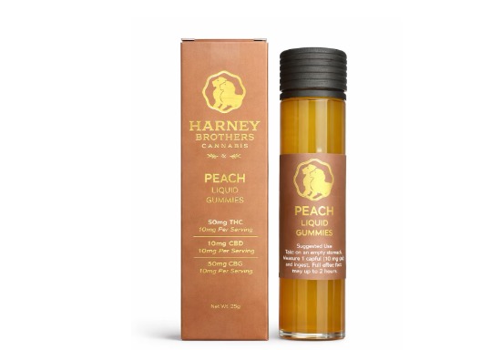 Harney Brothers Cannabis - Peach Liquid Gummies 5pk - 50mg