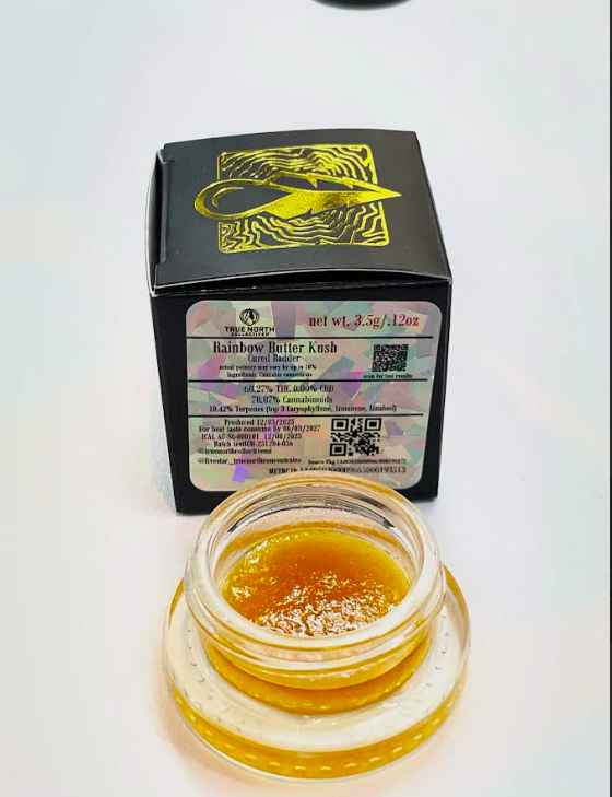 True North | Rainbow Butter Kush | Cured Badder Concentrate | 3.5g | Hybrid