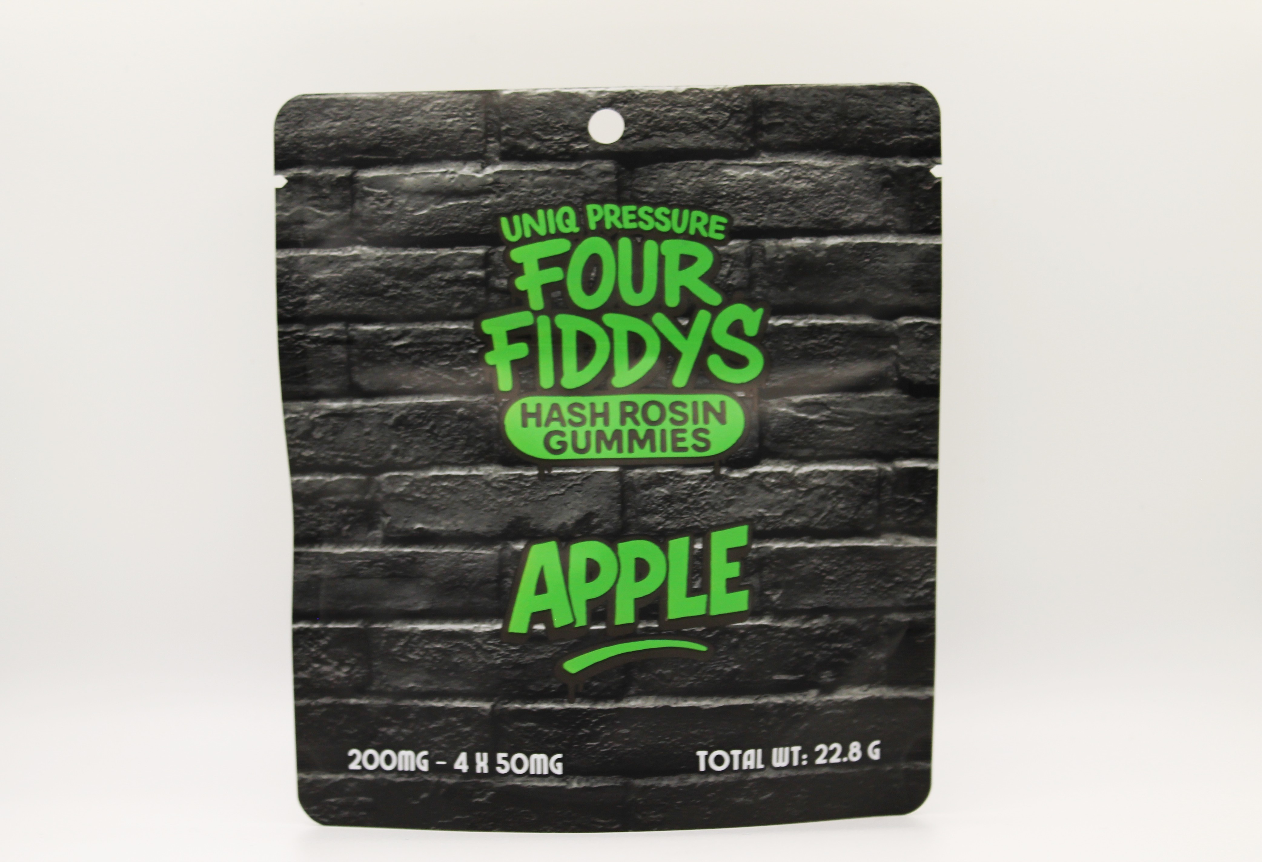 Gummies | Rosin | Green Apple | 200mg 4pk | UP Four Fiddys