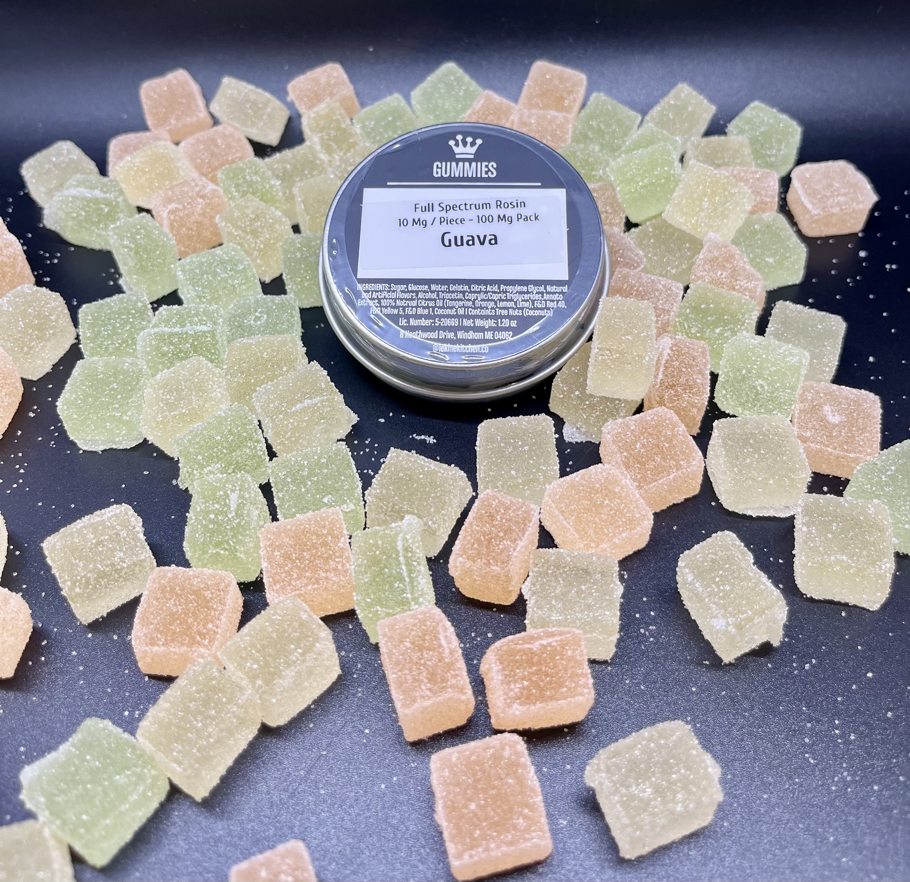 Undertow x Le Kine Kitchen: Guava 10mg/100mg Hash Rosin Gummies