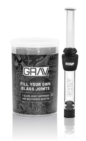 Grav Glass Joint Cartridges and Mouthpiece Adapter 7pk