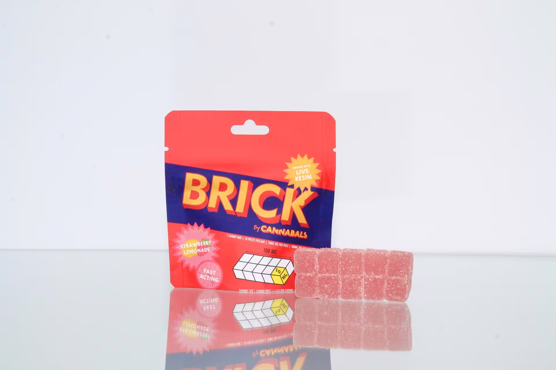 Cannabals - Brick - Live Resin Gummy  - Strawberry Lemonade - 10pk - 100mg