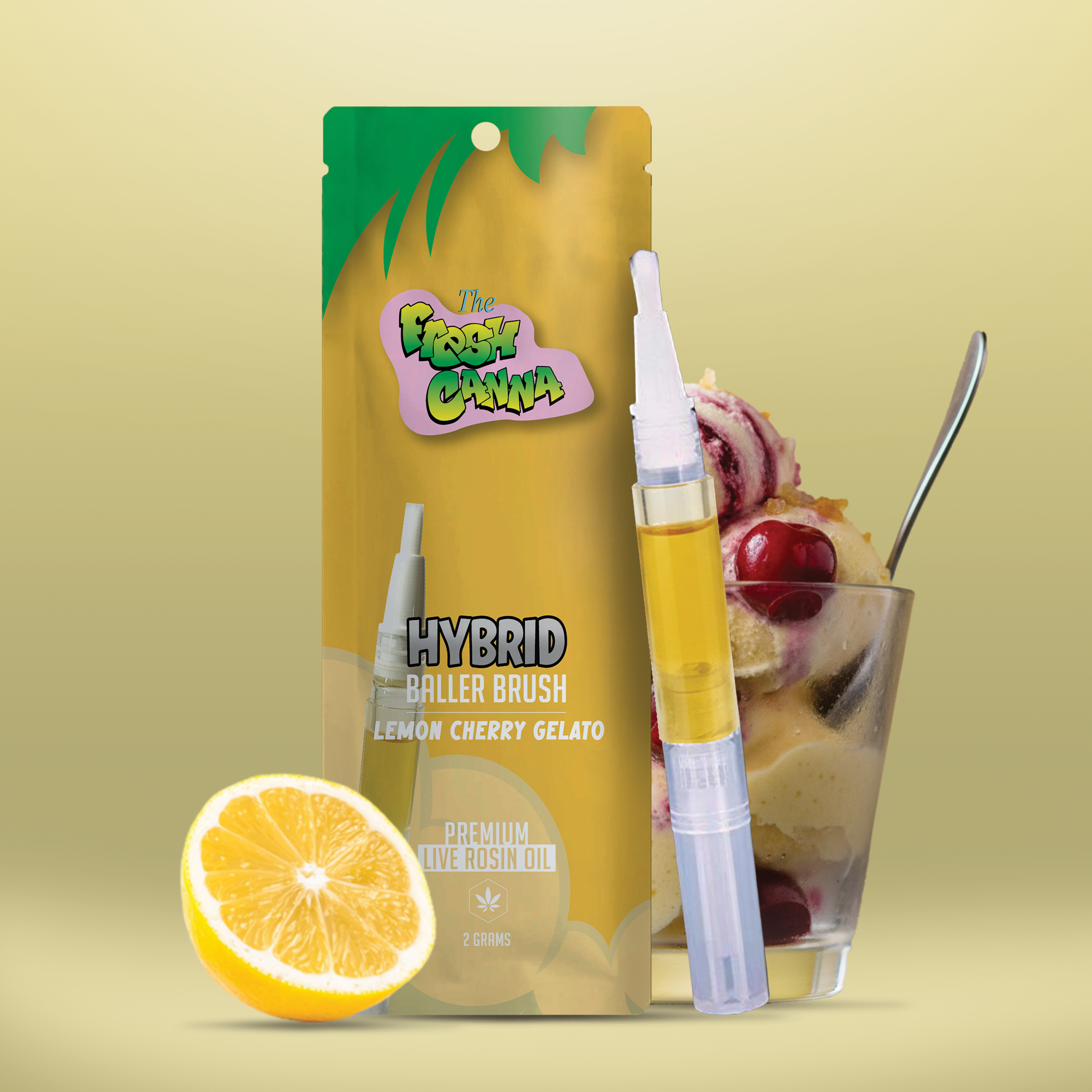 Fresh Canna Live Rosin Brush | Lemon Cherry Gelato