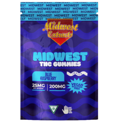 Midwest Extracts - Blue Raspberry - 200mg Gummies