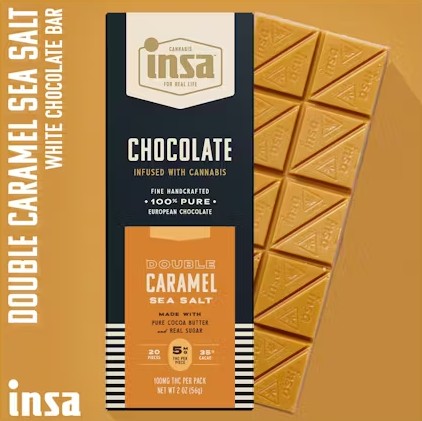 Double Caramel Sea Salt Chocolate Bar | 20-Pieces | 100mg