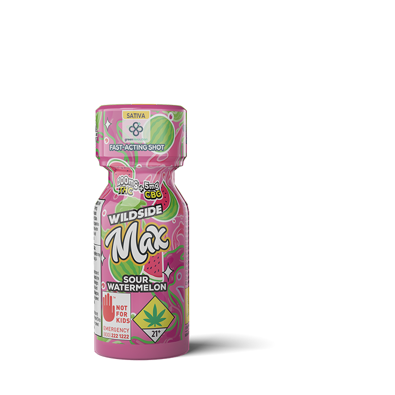 Sour Watermelon Wildside Max Shot [100mg THC + 100mg CBG]