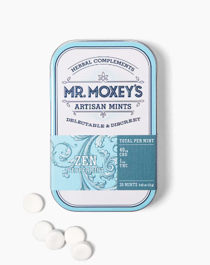 Mr. Moxey's Edibles 20pk/100mg Infused Mints- Zen Peppermint 50:1 (CBD:THC)