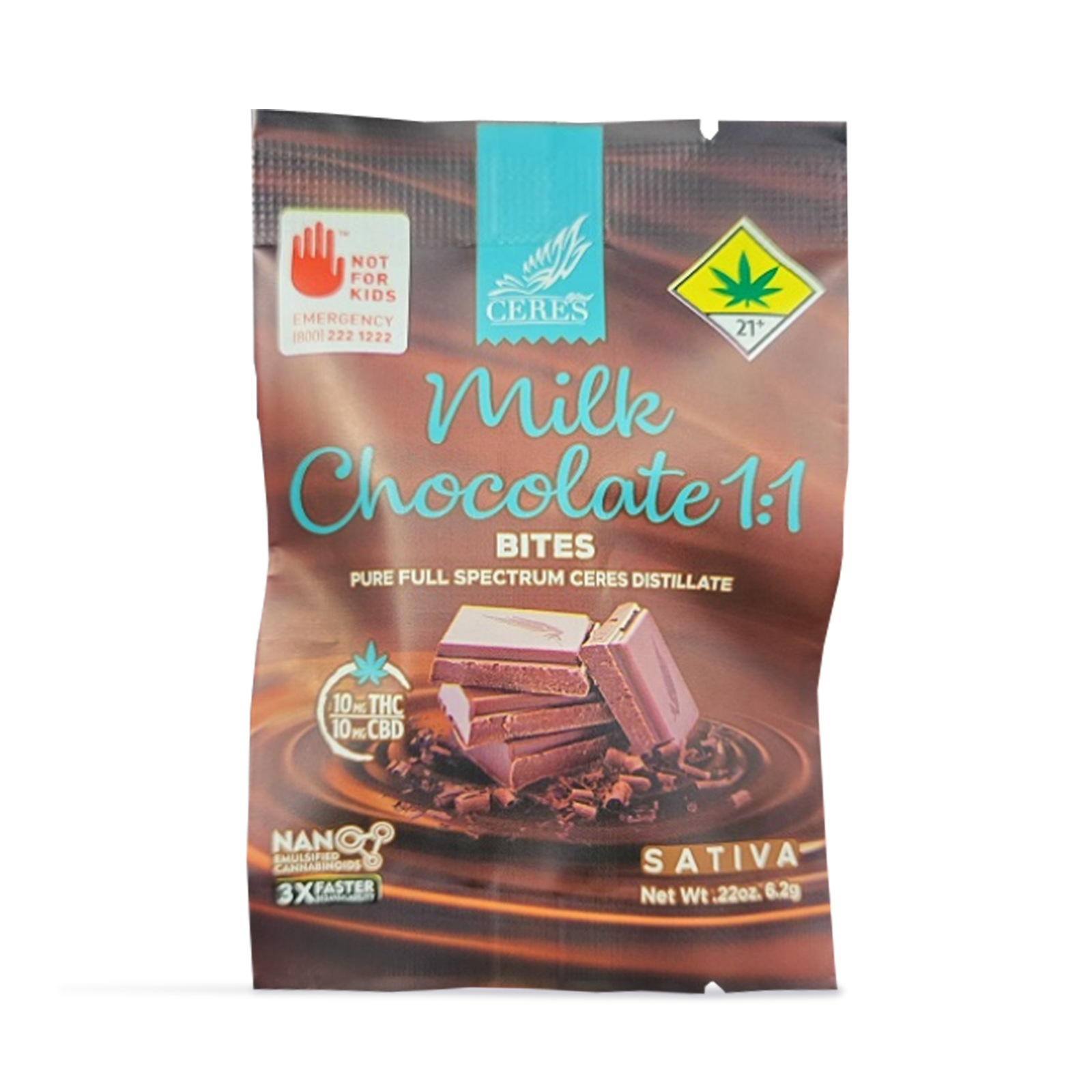 Milk Chocolate 1:1 Sativa Bite | 20mg