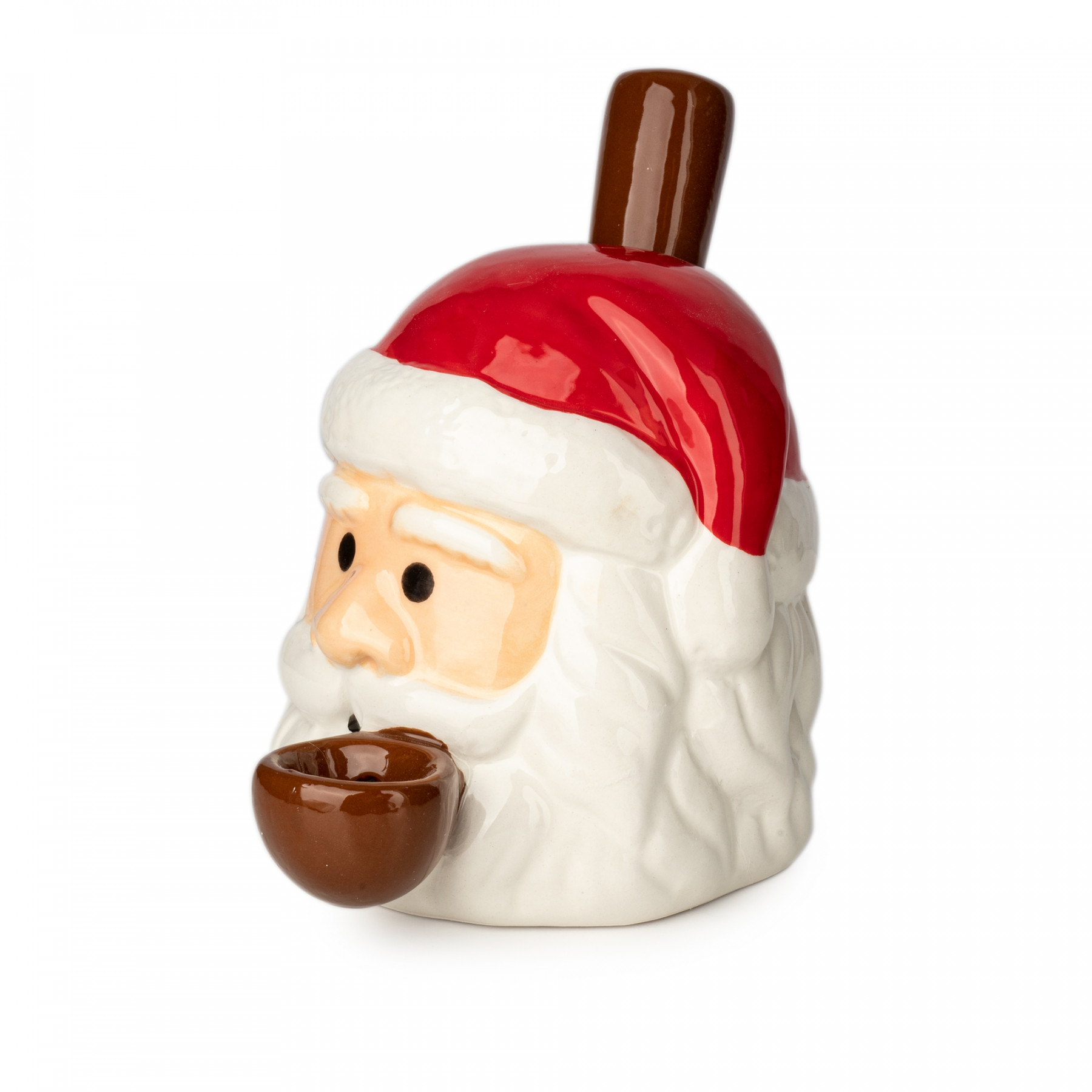 5.5" Ceramic Santa Pipe