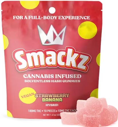 Strawberry Banana [H] - 100MG Smackz Hash Gummies 10PK