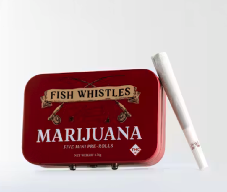 Fish Whistles - Blueberry Bubble Gum .35G 5pk Mini Preroll Pack