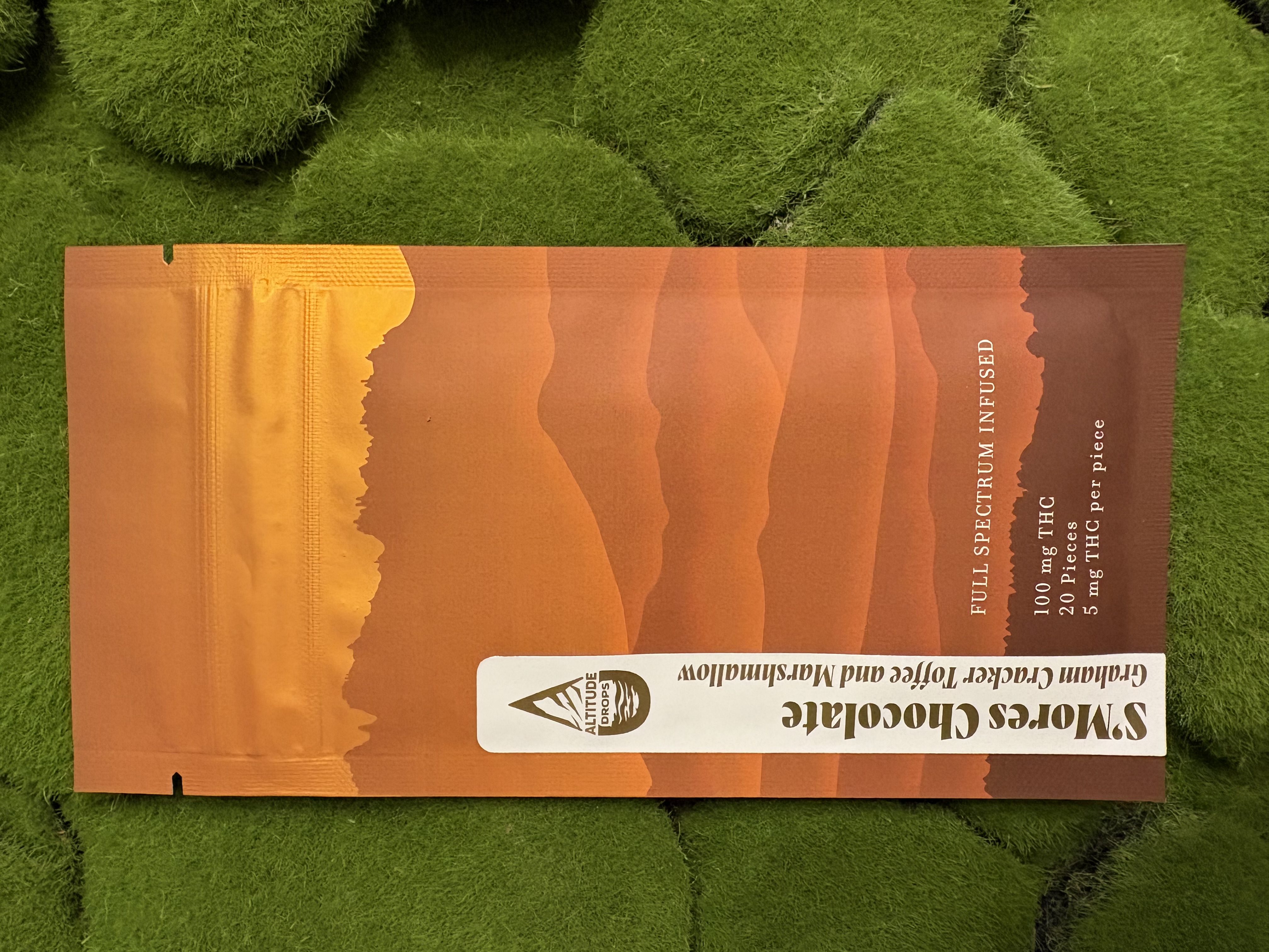 100mg Edible Pack | Milk Chocolate S'mores Bar | Altitude Drops