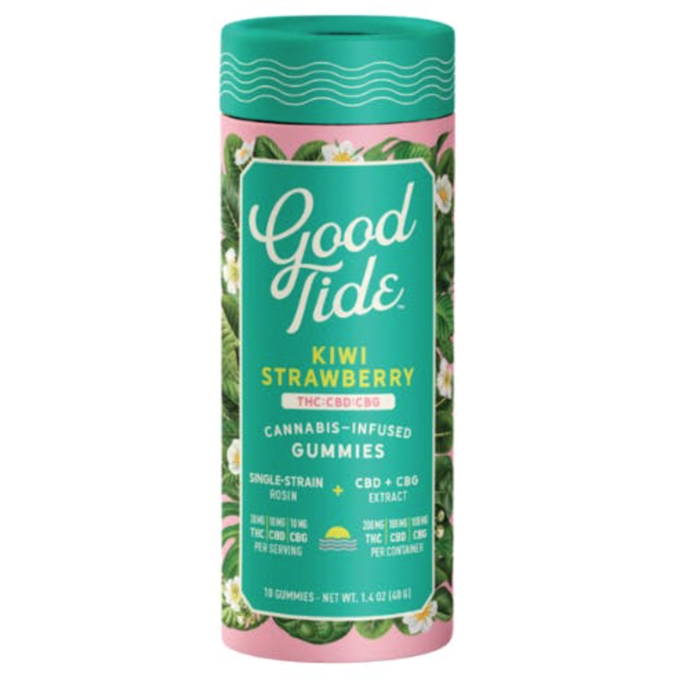 Good Tide Kiwi Strawberry Rosin Gummies 1:1:1 (THC, CBD, CBG) (H