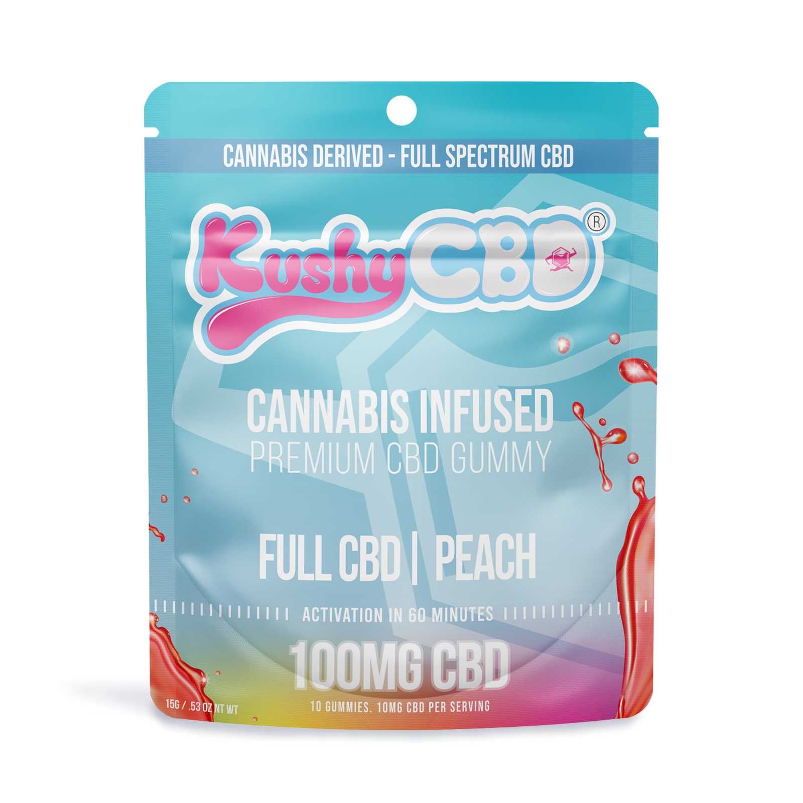 Peach Full CBD Gummies