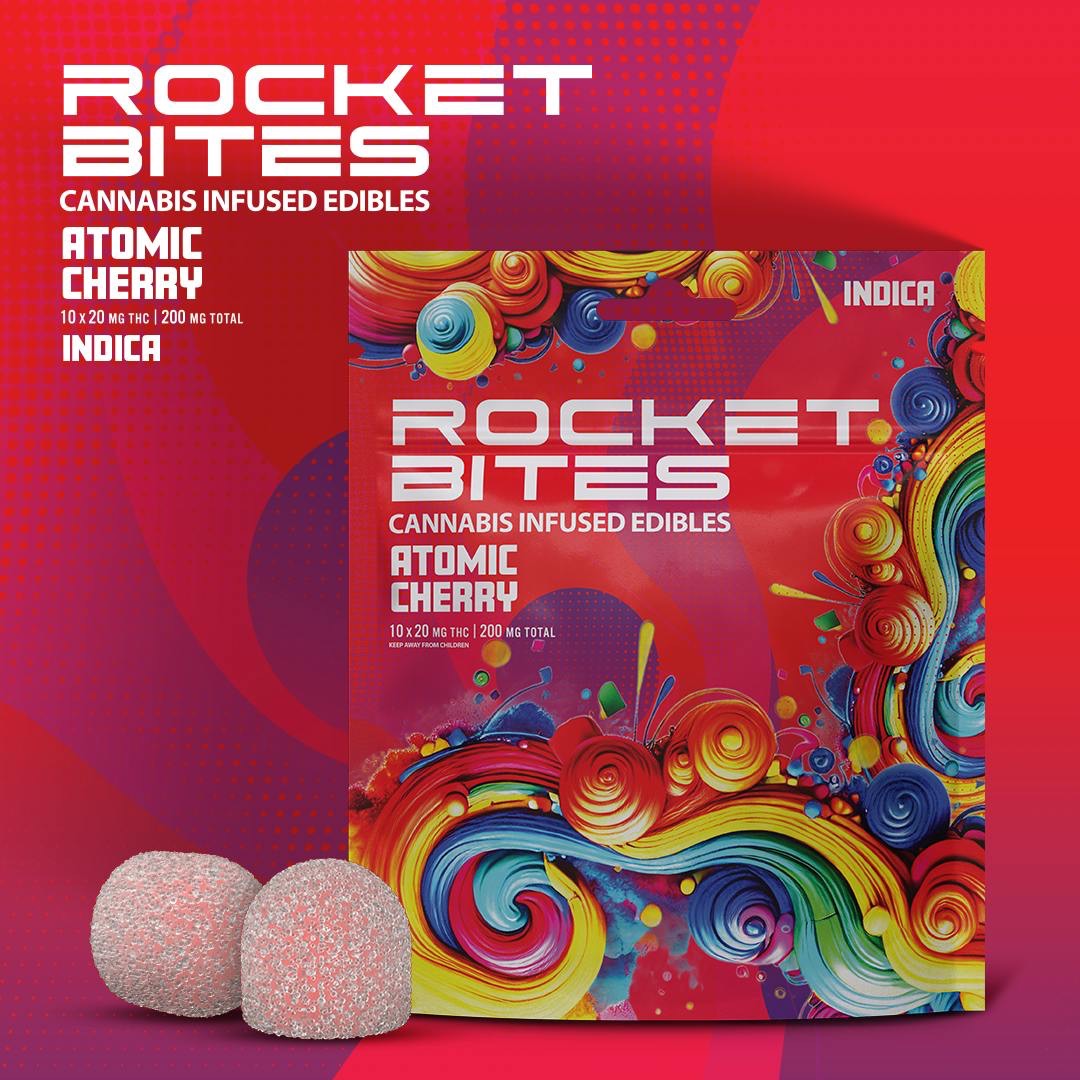 Rocket Bites | 200MG Gummies | Atomic Cherry