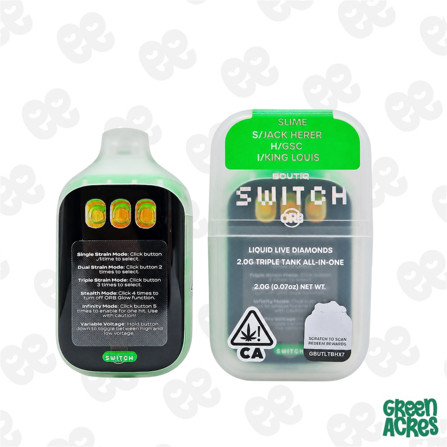 Boutiq: Jack Herer X GSC X King Louis 2G Switch Disposable