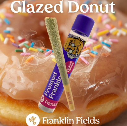 Franklin Fields | Glazed Donut Frosted Frankie Infused Pre-Roll | 1.25g